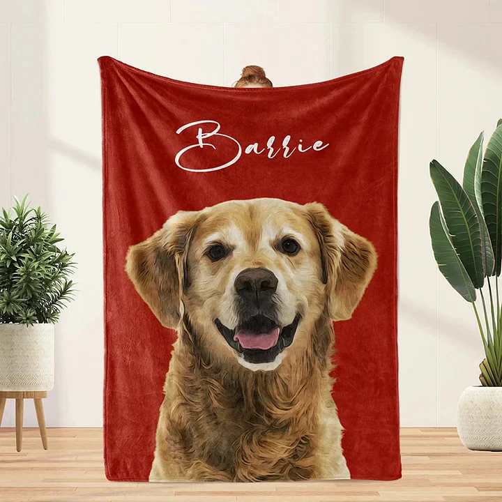Custom Your Dog Cat Photo Pet Blanket Oil Painting, Pet Lover Gifts - Image 7