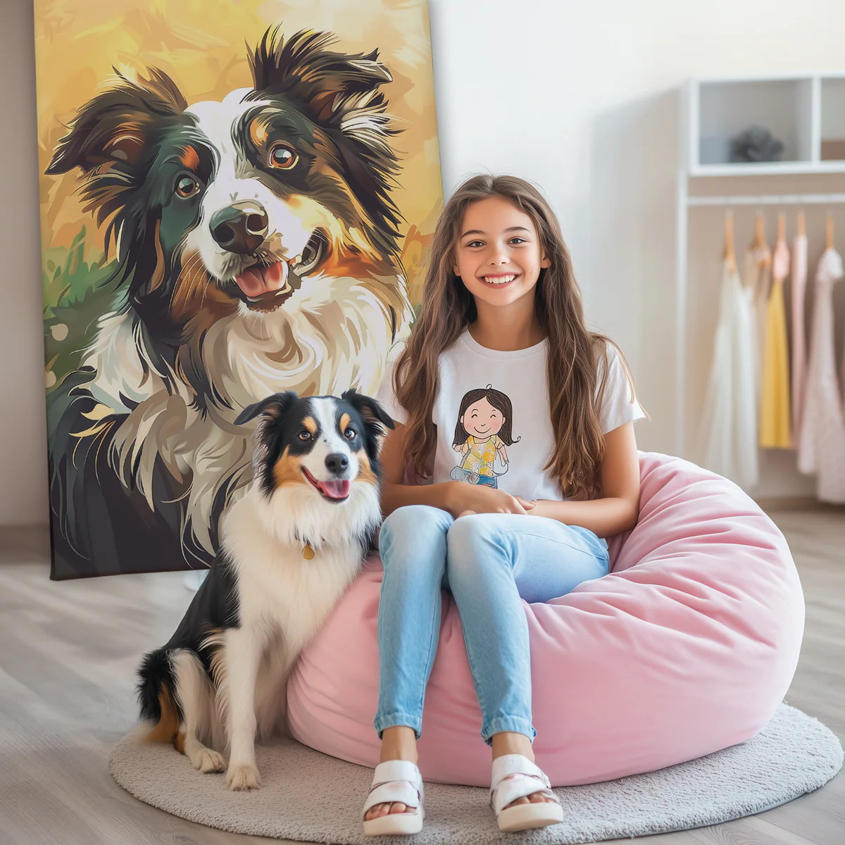 Whimsical Custom Pet Portrait - Image 4